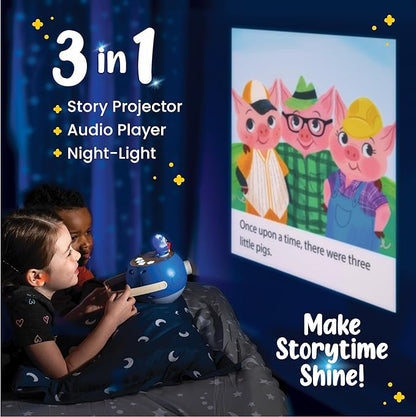 Kids Book Projector - 5 Read-Aloud Stories, 5 Songs, Night Light & Soothing Dream Music | Children Ages 3+ Storytime Projector for Kids & Toddlers | Educational Toys, Owl