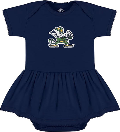 Creative Knitwear College Baby Picot Bodysuit Dress - Team Logo, Multiple Colors, for Baby Girls (0-24 Months)