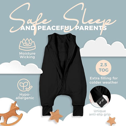 Nyte Nyte Baby - Sleeveless Soft Baby & Toddler Sleeping Sack, Breathable with Adjustable Feet Cuffs & Anti-Slip Grip