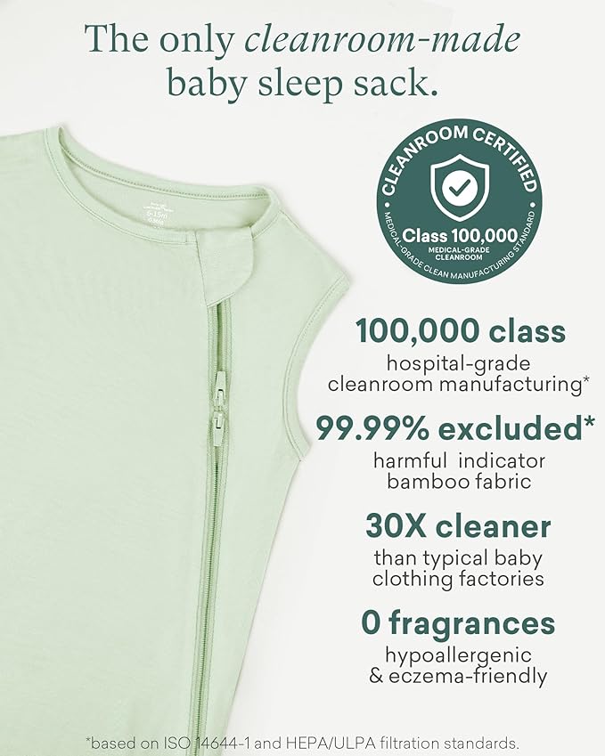PurComfy Supersoft Sleep Sack 0.5 TOG, Premium Bamboo Viscose Sleeping Bag Thin Baby Wearable Blanket 2-Way Zipper Sleep Sack
