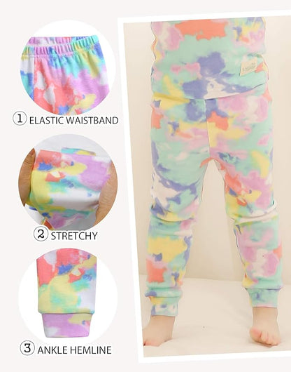 VAENAIT BABY 12M-12Y Toddler Kids Boys Girls 100% Cotton Marbling Tiedye Sung Fit Sleepwear Pajamas 2pcs Pjs Set
