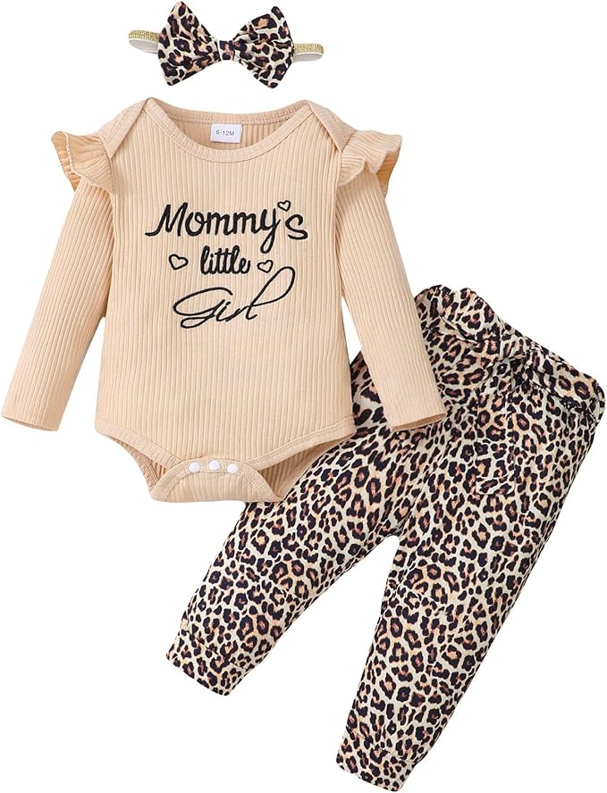 Newborn Baby Girl Clothes Infant Girl Outfits 0 3 6 12 18 Months Clothes for Girls Headband Clothing Set