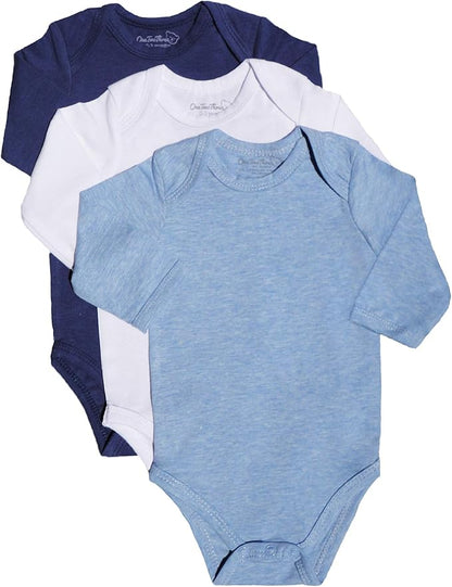 123 Bear Baby Cotton Spandex Long-Sleeve bodysuits unisex boy girl