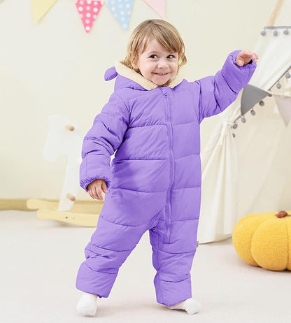 BFUSTYLE Baby Snowsuit 0-24 Months Winter Clothes Infant Boy Girl Puffer Jacket Newborn One Piece Coat with Hooded