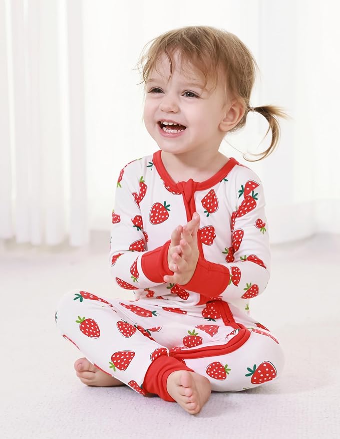 Baby Zippered Rompers Newborn Pajamas Sleepers Long Sleeve Jumpsuits Infant Zipper Romper-Viscose from Bamboo