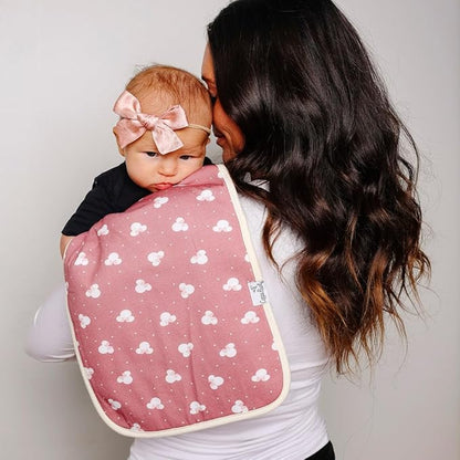 Copper Pearl Baby Burp Cloth Large 21''x10'' Size Premium Absorbent Triple Layer 3-Pack Gift Set Minnie Mouse