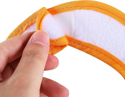 12 Pack Terry Drool Cotton Bibs, Unisex Baby Bibs with Fiber Filling Waterproof for Feeding, Teething, Drooling