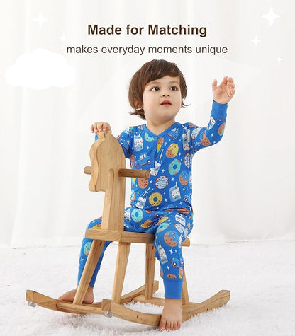 Baby Boys Girls Romper-Viscose Made from Bamboo, Long Sleeve Jumpsuits Soft Footless Rompers, Unisex