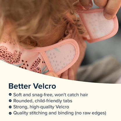 Tiny Twinkle Mess Proof Baby Bib for Girls | Waterproof Toddler Bib for Eating | Baby Apron for Feeding | Machine Washable | Perfect Shower Gift (Boho Rainbow, 6–24M)