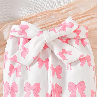 Aalizzwell Preemie Newborn Infant Baby Girls Clothes Ribbed Romper Bodysuit Pants Set Fall Winter Outfits