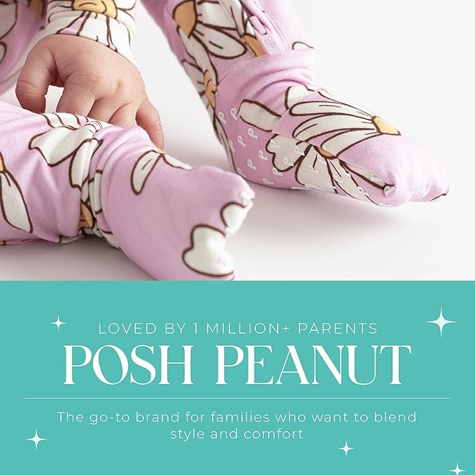 Posh Peanut Convertible Baby Sleepers - Girls Footless Baby Pajamas with 2 Way Zipper for Easy Diaper Changes