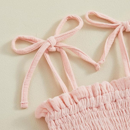 Newborn Baby Girl Bodysuit Sleeveless Halter Frill Romper One-piece Jumpsuit with Headband Summer Clothes Set