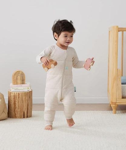 ergoPouch Sleep Onesie 3.5 TOG – Warm Baby Romper & Sleep Layer with Full-Zip, Guarding Against Blankets, Breathable & Movement-Friendly, Ideal for Transitional Sleeping (2-3 Years, Oatmeal Marle)