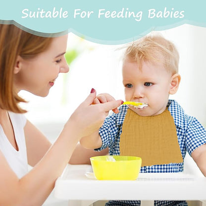 HIPHOP PANDA 10 Pack 6-Layers Muslin Burp Cloths Large - Durable 100% Cotton - Extra Absorbent and Soft Boys & Girls Rags for Newborn Registry (Grey+White+Ivory+Honey+Brown, 20" X10")