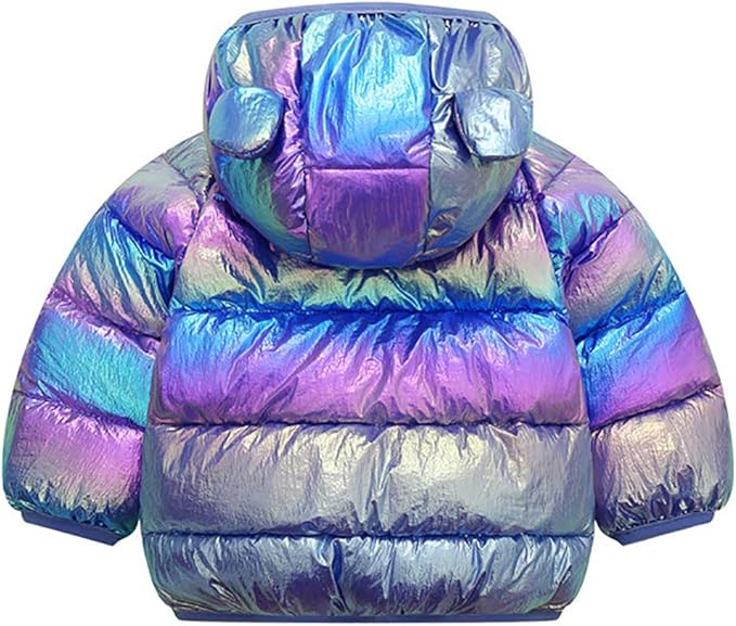 Winter Down Coats for Kids Baby Boys Girls Light Puffer Padded Jacket Bear Hoods Infant Outerwear