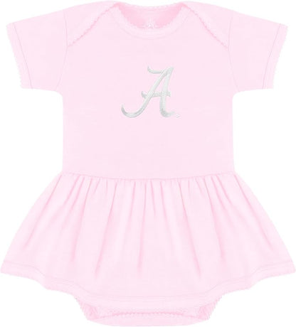 Creative Knitwear College Baby Picot Bodysuit Dress - Team Logo, Multiple Colors, for Baby Girls (0-24 Months)