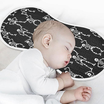 vvfelixl Baby Burp Cloths Halloween Skeletons Baby Newborn Cotton Burping Cloths Set Baby Washcloths 4 Pack