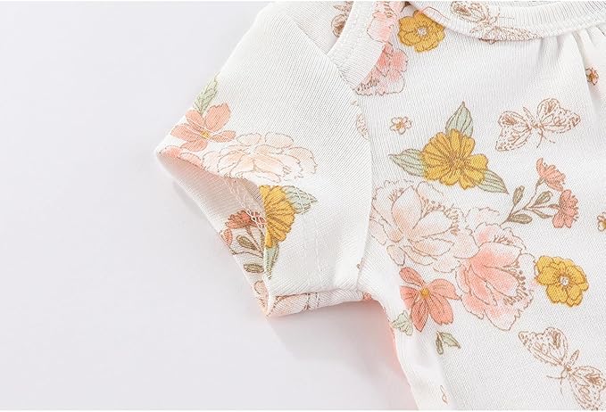 Kiddiezoom Newborn Baby Layette Set 10-Piece with Bodysuits and Pants Set for Unisex Baby Gift Sets