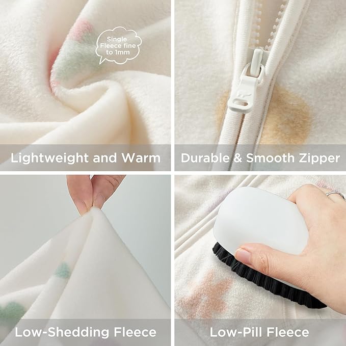 DAVE&BELLA Toddler Printed Polar Fleece Jacket, Zip Up Lightweight Outerwear for Kids Boys Girls Fall Spring Coat 2-9 Years