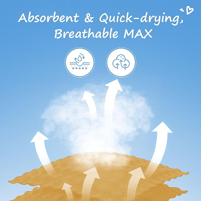 HIPHOP PANDA 10 Pack 6-Layers Muslin Burp Cloths Large - Durable 100% Cotton - Extra Absorbent and Soft Boys & Girls Rags for Newborn Registry (Grey+White+Ivory+Honey+Brown, 20" X10")