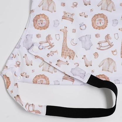 Long Sleeve Baby Bib - Mess-Proof Feeding Bibs for Babies - Adjustable, Waterproof, and Highchair/Table Attachment
