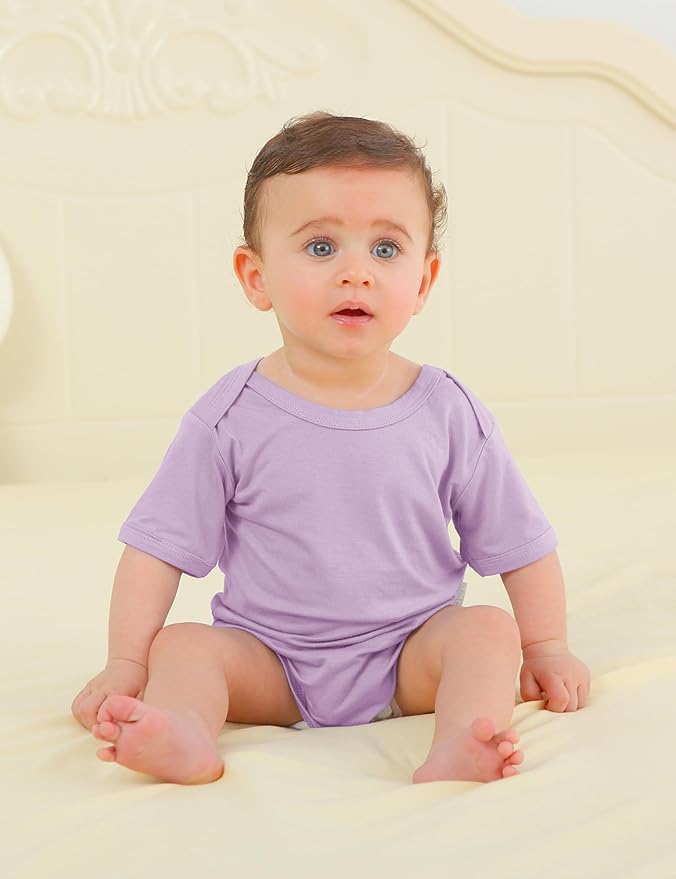 Jimonda Baby Bodysuits Rayon from Bamboo Short Sleeve Baby Boys Girls Rompers Soft Outfits Newborn Clothes