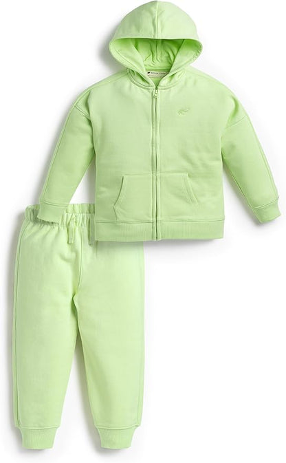 monica + andy Sporty Sweatsuit, 100% Organic Cotton Clothes for Boys & Girls, Outfit Sizes For Kids, Toddler & Infant