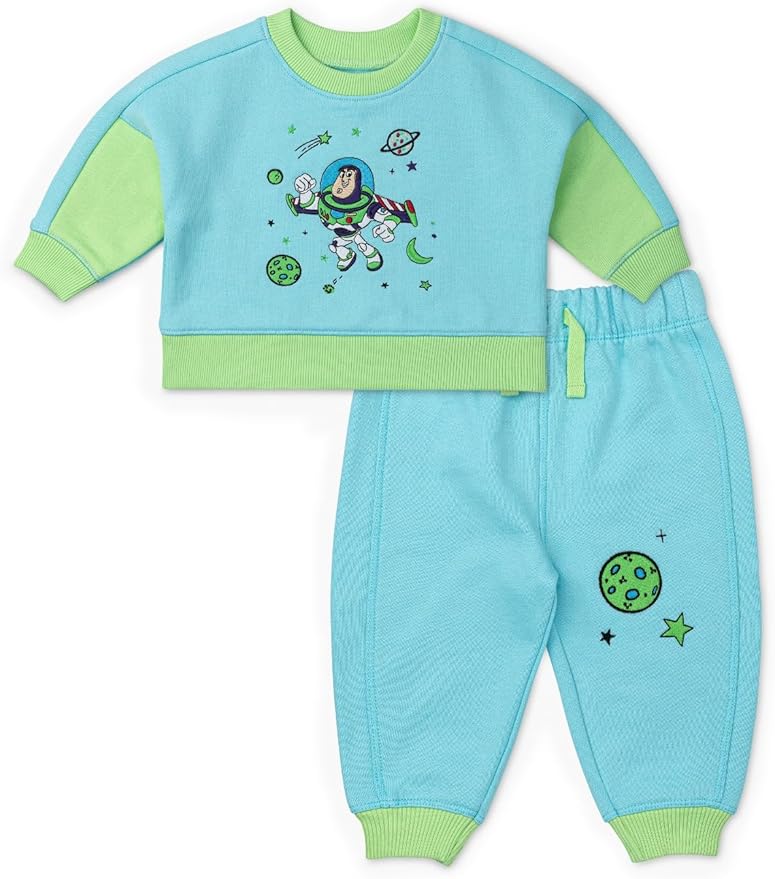 monica + andy Sporty Sweatsuit, 100% Organic Cotton Clothes for Boys & Girls, Outfit Sizes For Kids, Toddler & Infant