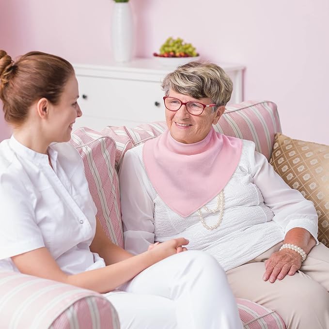 Adult Drool Bib for Special Needs, 3 Pk Soft Absorbent Large Bandana Bibs Set for Kids 4+, Men Women, Teens & Adults