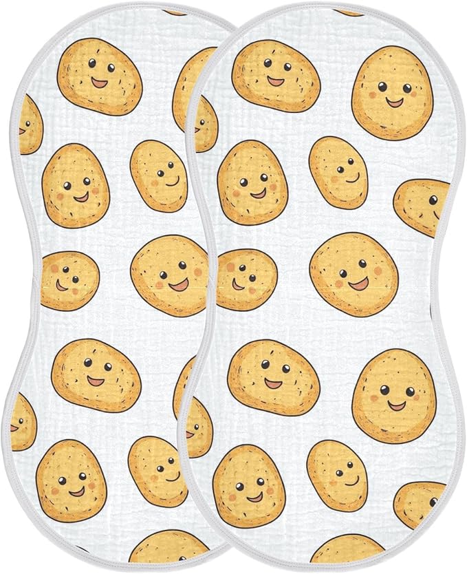 vvfelixl Potato Baby Burp Cloths for Baby Boy Girls Baby Washcloths Burp Rags 1 Pack
