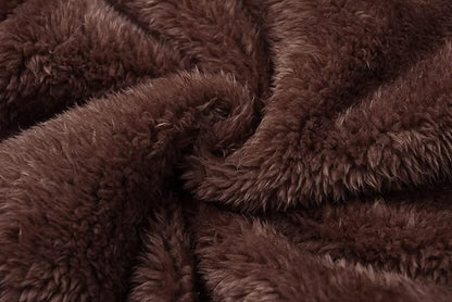 Baby Furry Jumpsuit Infant Bear Onesies Zipper Long Sleeve One-Piece Romper Hoodie Baby Outwear Snowsuit