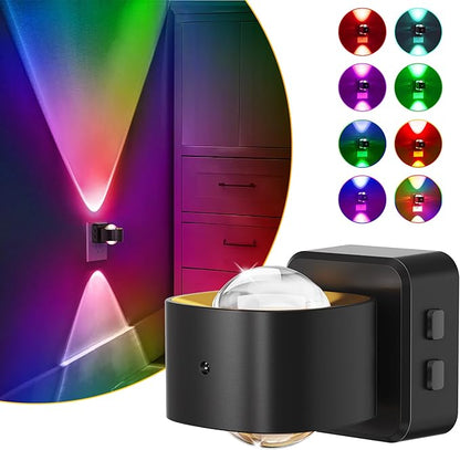 L LOHAS LED Night Light Projector, Color Changing Night Light Plug into Wall, Dusk to Dawn Sensor, Rotating Nightlight, RGB Ambient Lighting for Bathroom, Gaming Room, Gifts,1 Pack