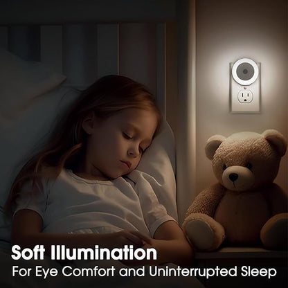 Briignite Night Lights Plug into Wall, [4Pack], Nightlights with Light Sensors, LED Night Light for Kids Room, Baby Night Light, Bathroom, Stair Lights, Hallway Light, Cool White