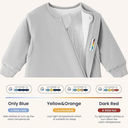 kaiya baby Unisex Sleeping Bag for Babies and Toddlers 2.5 Tog Sleep Sack, Long Sleeve Sleep Sack, Wearable Blanket Baby