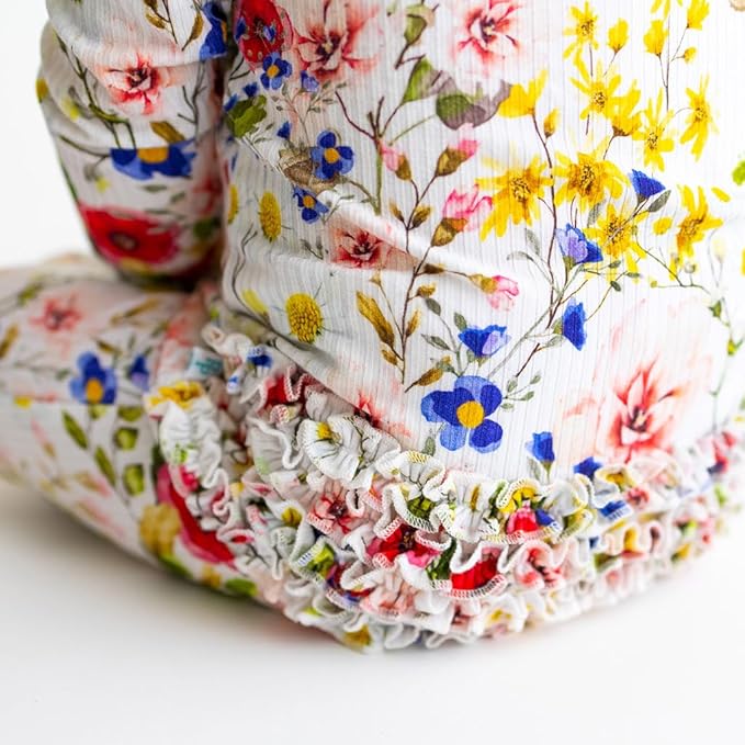 Ruffled Zippered Vintage Pink Rose One Piece