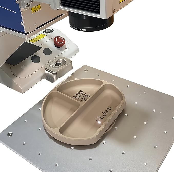 Personalized Name Food Grade 6pcs Baby Feeding Set with Spoon, Fork,Silicone Suction Bowls,Cup,Plate,and bib BPA Free - First Stage Self Feed (Color Muted Deep Pink Y19)