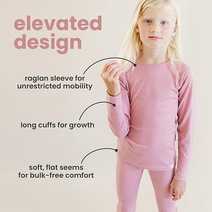 Woolino Merino Wool Base Layer for Kids - Super Soft Kids Long Sleeve Thermal Top - All Natural Base Layer Shirt