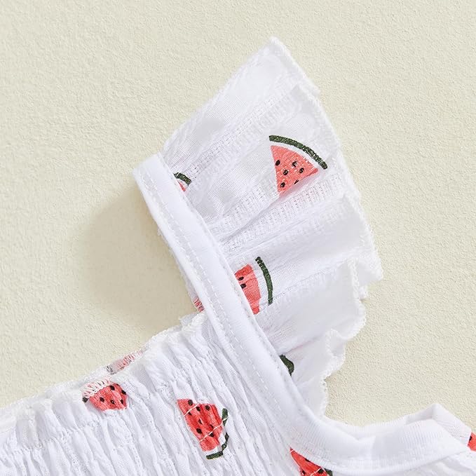 Mubineo Baby Girl Summer Clothes Cute Ruffle Tops Dress Shorts Outfits Set Infant Toddler Shrit Bloomers Princess Outfit