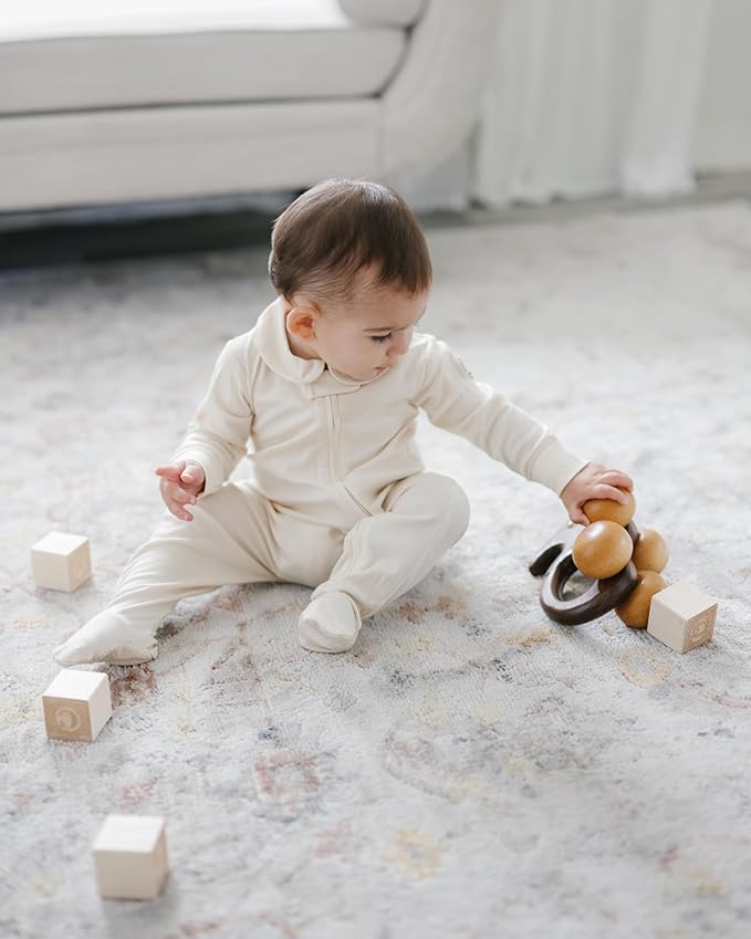 MON CHOU Baby Footie Pajama - Luxuriously Soft Pima Cotton Newborn Sleepers - Organic Cotton Baby Pajamas - Newborn Onesie