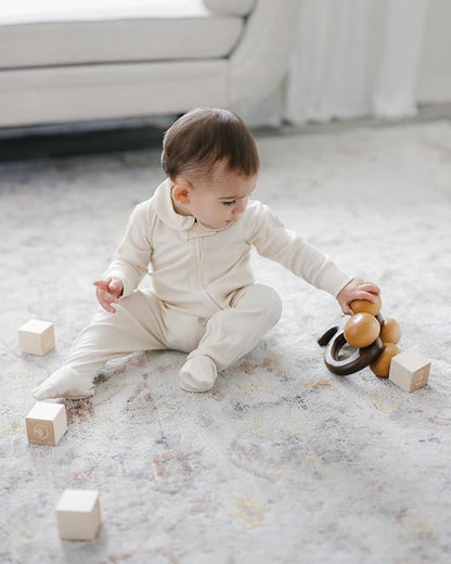 MON CHOU Baby Footie Pajama - Luxuriously Soft Pima Cotton Newborn Sleepers - Organic Cotton Baby Pajamas - Newborn Onesie