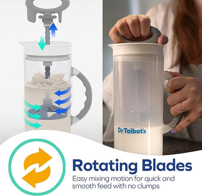 Dr. Talbot's Baby Formula Mixer and Breast Milk Storage Pitcher - Spill-Free, Clump-Free Formula Mixing Bottle - 32 oz - Baby Essential for New Parents