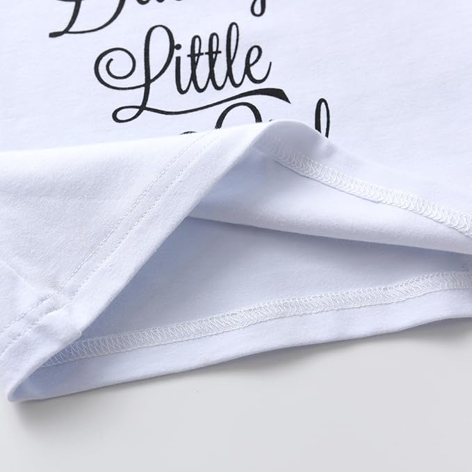 KuKitty 3Pcs Baby Girl Outfits Set Long Sleeve T-Shirt Tops Flowers Pants with Headband