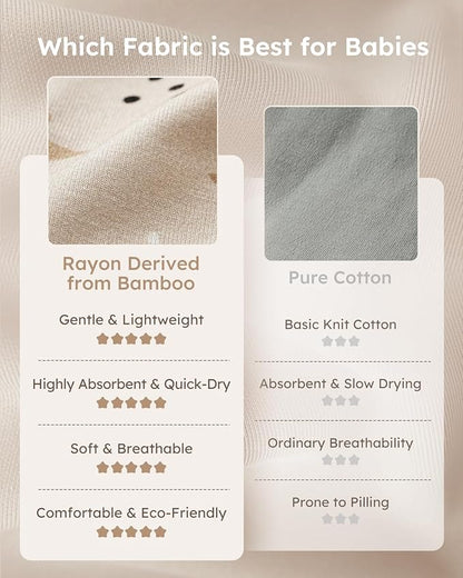 Yoofoss Rayon Made from Bamboo Baby Sleep Sack 18-24 Months 1.0 Tog Baby Wearable Blanket, Super Soft Infant Toddler Sleeping Sack 2-Way Zipper