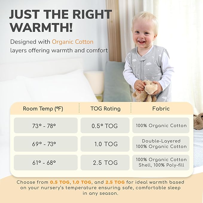 Mama Cheetah Toddler Sleep Sack with Feet in 1.0 Tog Organic Cotton for Boys and Girls, Baby Sleep Bag with Legs and 2-Way Zipper, Early Walker Medium