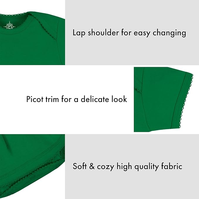 Creative Knitwear College Baby Picot Bodysuit Dress - Team Logo, Multiple Colors, for Baby Girls (0-24 Months)