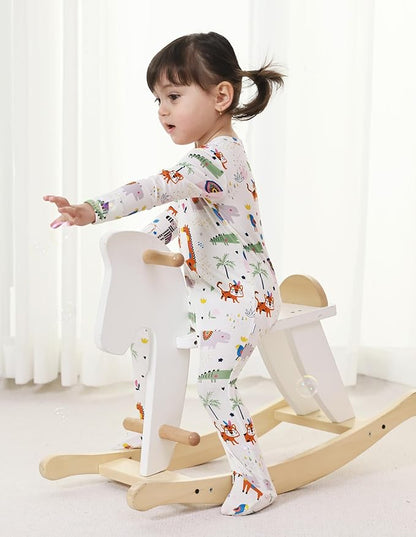 Baby Footie Romper Pajamas Unisex Newborn Infant Pjs Soft Rompers Viscose from Bamboo Sleepwear