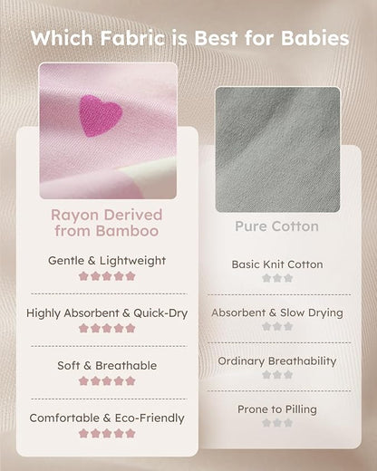 Yoofoss Rayon Made from Bamboo Baby Sleep Sack 0-6 Months 1.0 Tog Baby Wearable Blanket, Super Soft Infant Toddler Sleeping Sack 2-Way Zipper