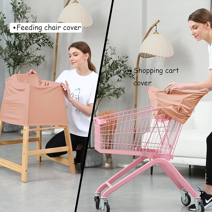 Car Seat Cover Baby for Nursing, Baby Breastfeeding Cover Carseat Canopy Covers, Solid Color Multi-use Nursing Cover for Babies (Wheat)