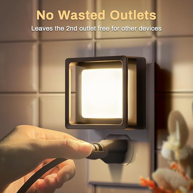 DORESshop LED Night Light, Night Lights Plug Into Wall [4 Pack] with Dusk-to-Dawn Sensor, Dimmable Nightlights, Adjustable Brightness for Bathroom, Hallway, Bedroom,Kids Room,Stairway,3CCT