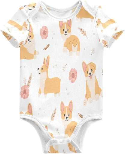 vvfelixl Dachshund Dog Baby Clothes for Boy Girl,Baby One-Piece Bodysuit for 0-24 Months,Short Sleeve